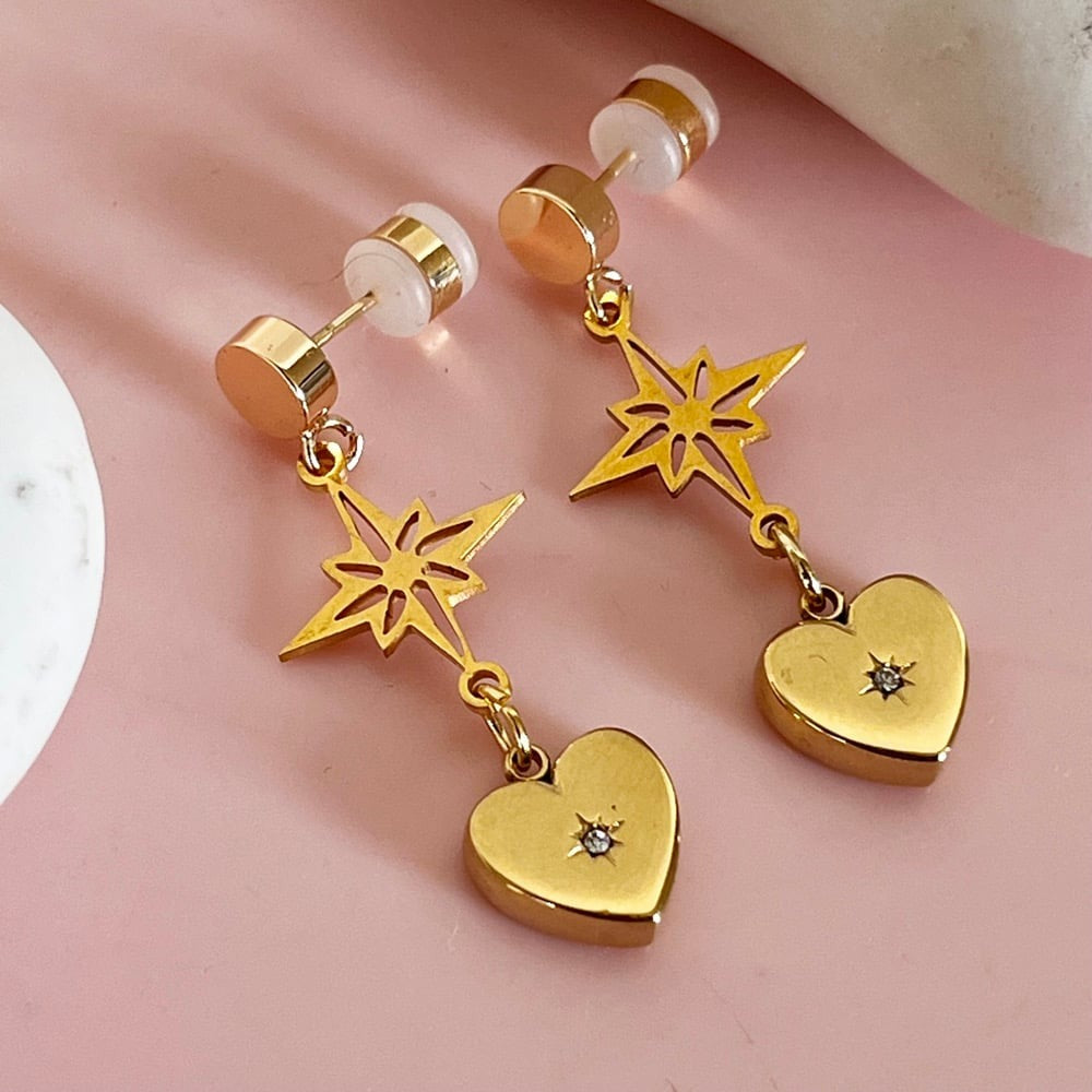 Chunky Heart Star Drops