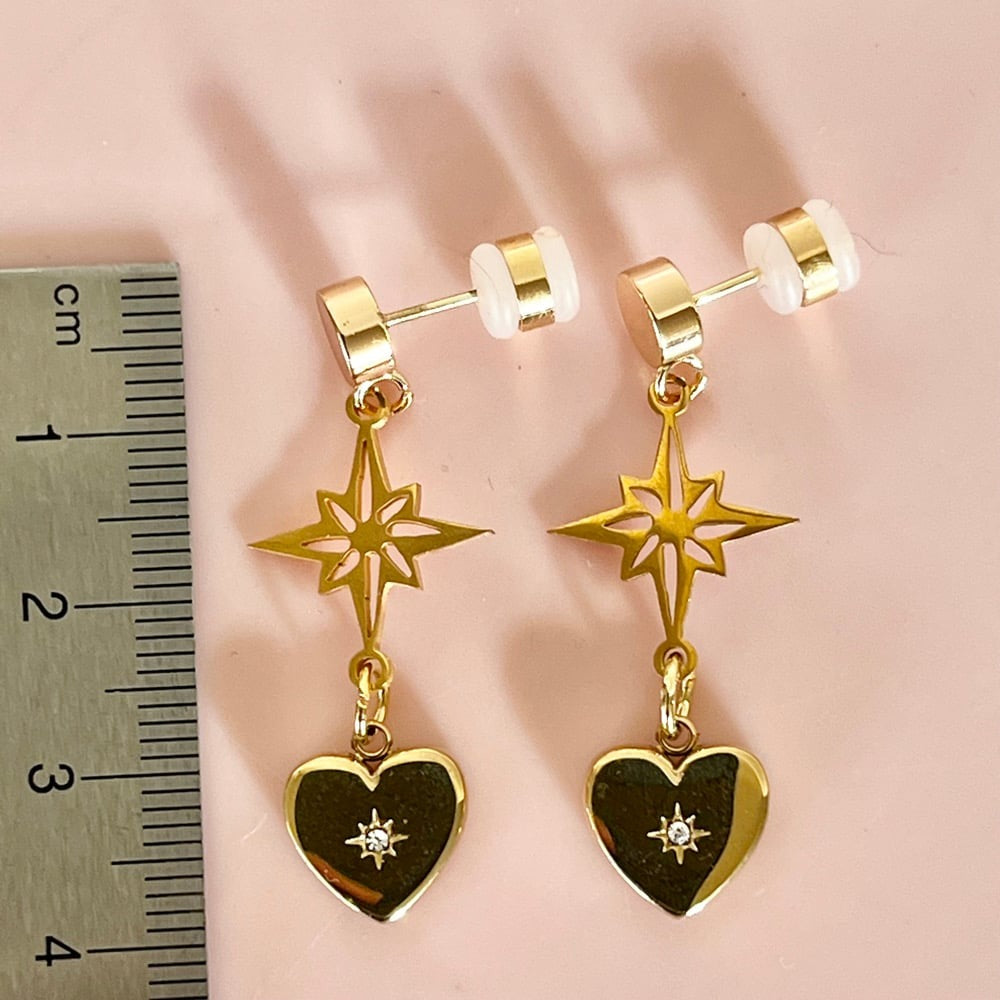 Chunky Heart Star Drops
