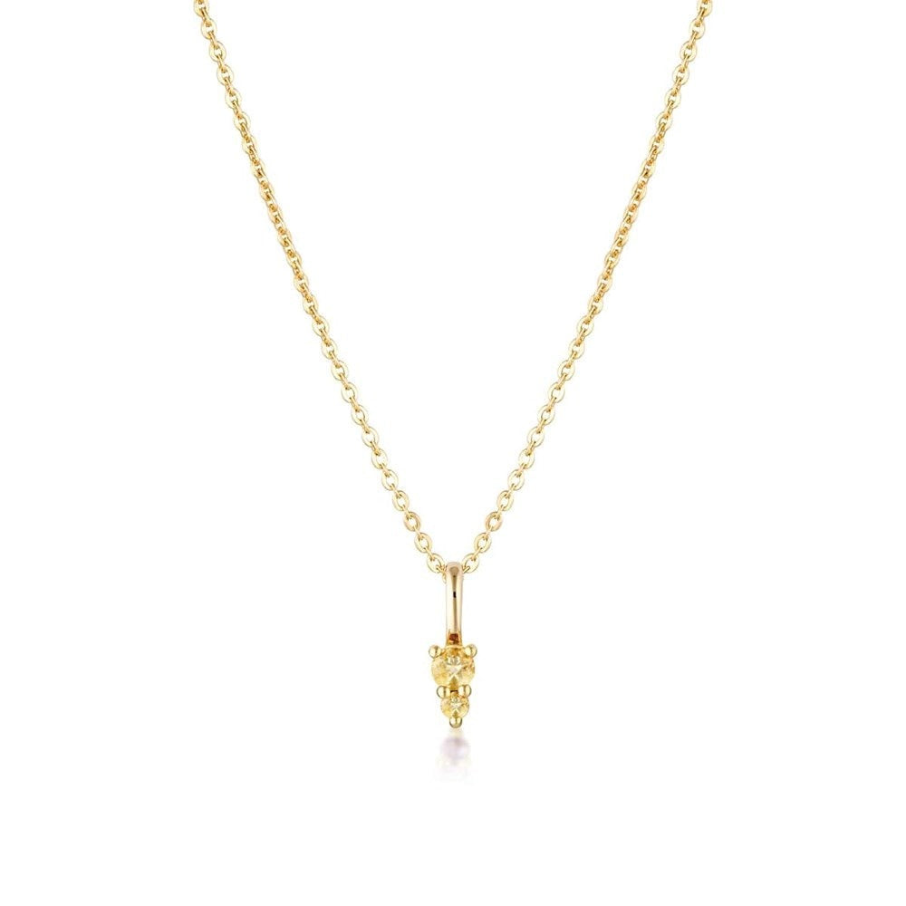 Gold Plated Binary Gemstone Necklaces