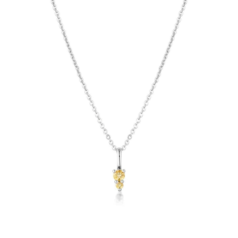 Sterling Silver Binary Gemstone Necklaces