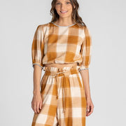 Clove Top - Ginger Check Was $179 Now