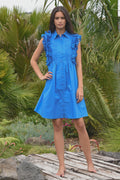 Coop Ruffle Round The Edges Dress - Blue