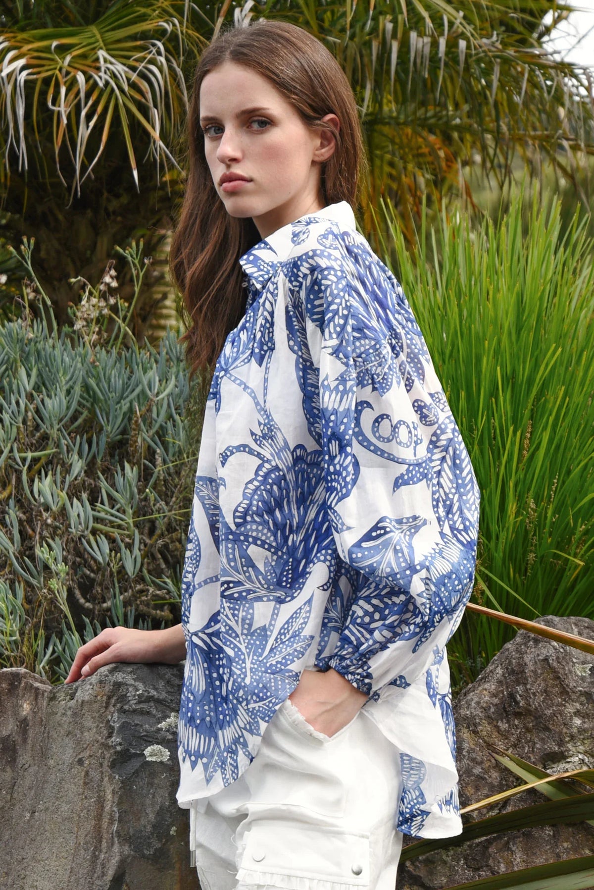 Coop Belle of the Billow Blouse - Blue-Tanical
