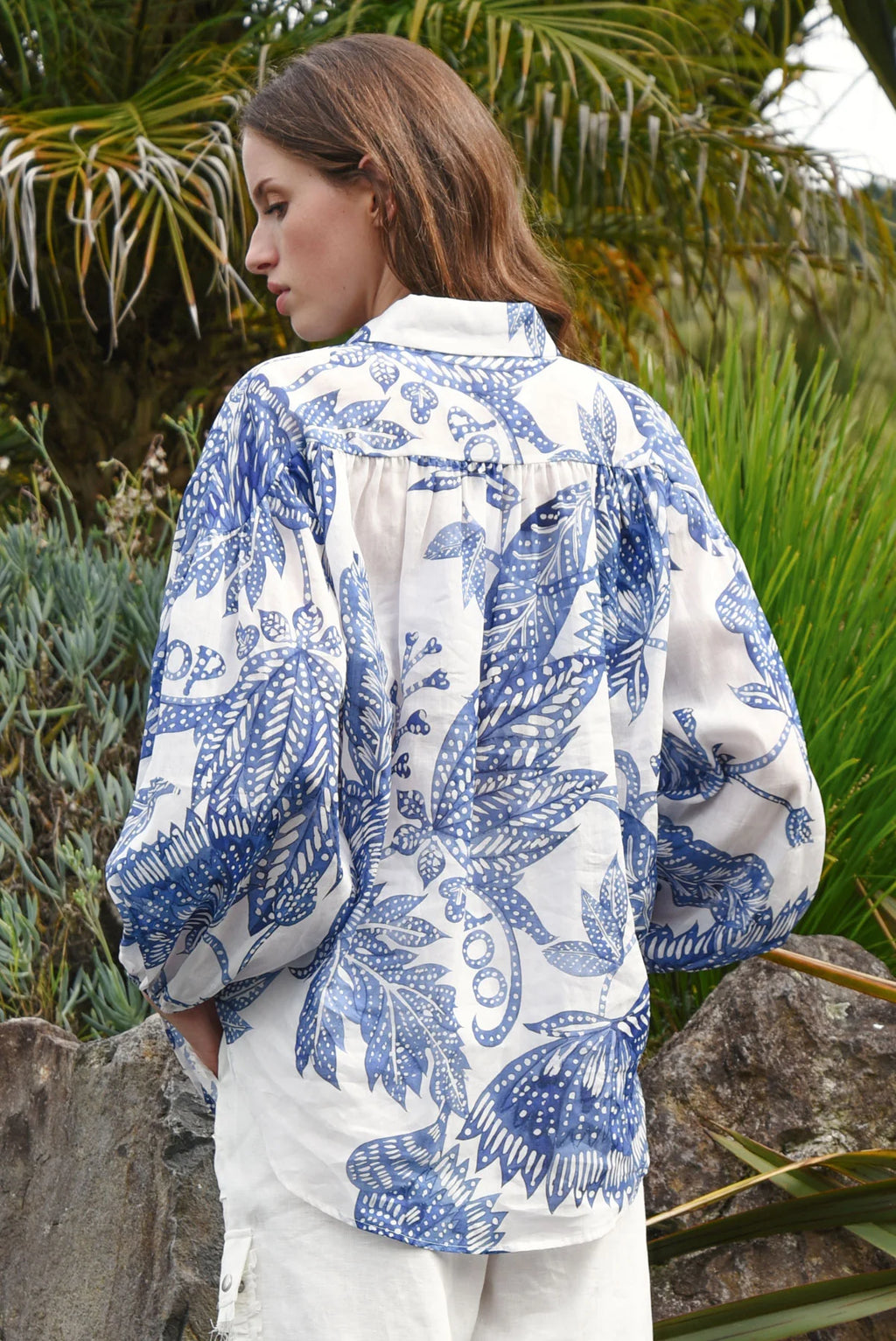 Coop Belle of the Billow Blouse - Blue-Tanical