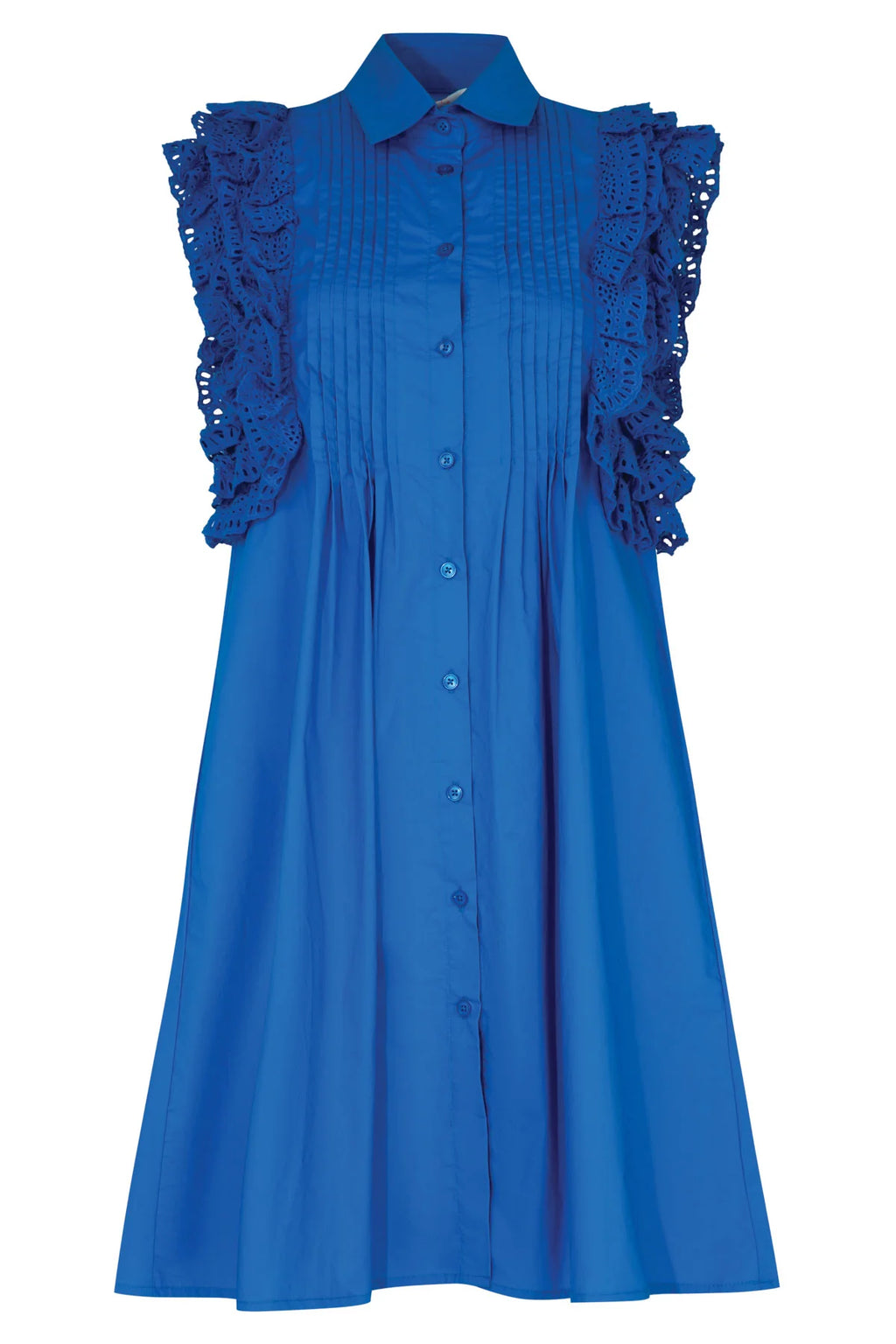 Coop Ruffle Round The Edges Dress - Blue