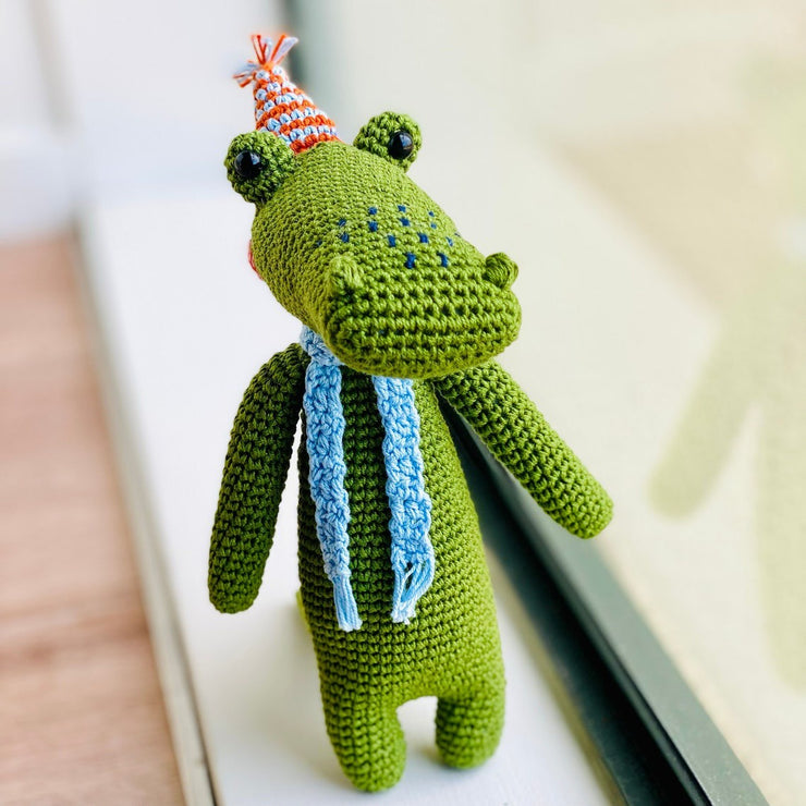 Crochet Crocodile - Olive