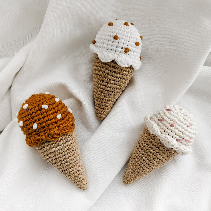 Crochet Ice Cream Rattle