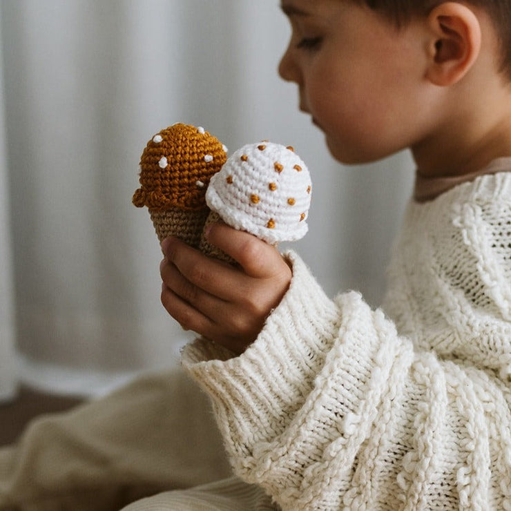 Crochet Ice Cream Rattle