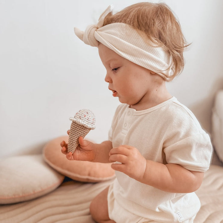 Crochet Ice Cream Rattle
