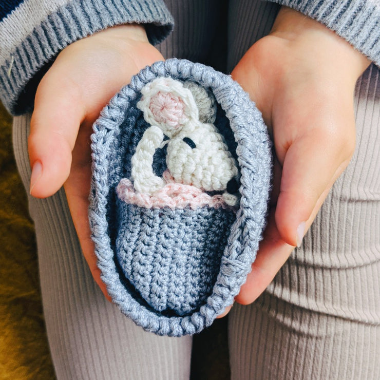 Crochet Mini Mouse in Crib