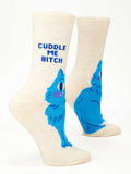 Womens Crew Socks - Cuddle Me Bitch