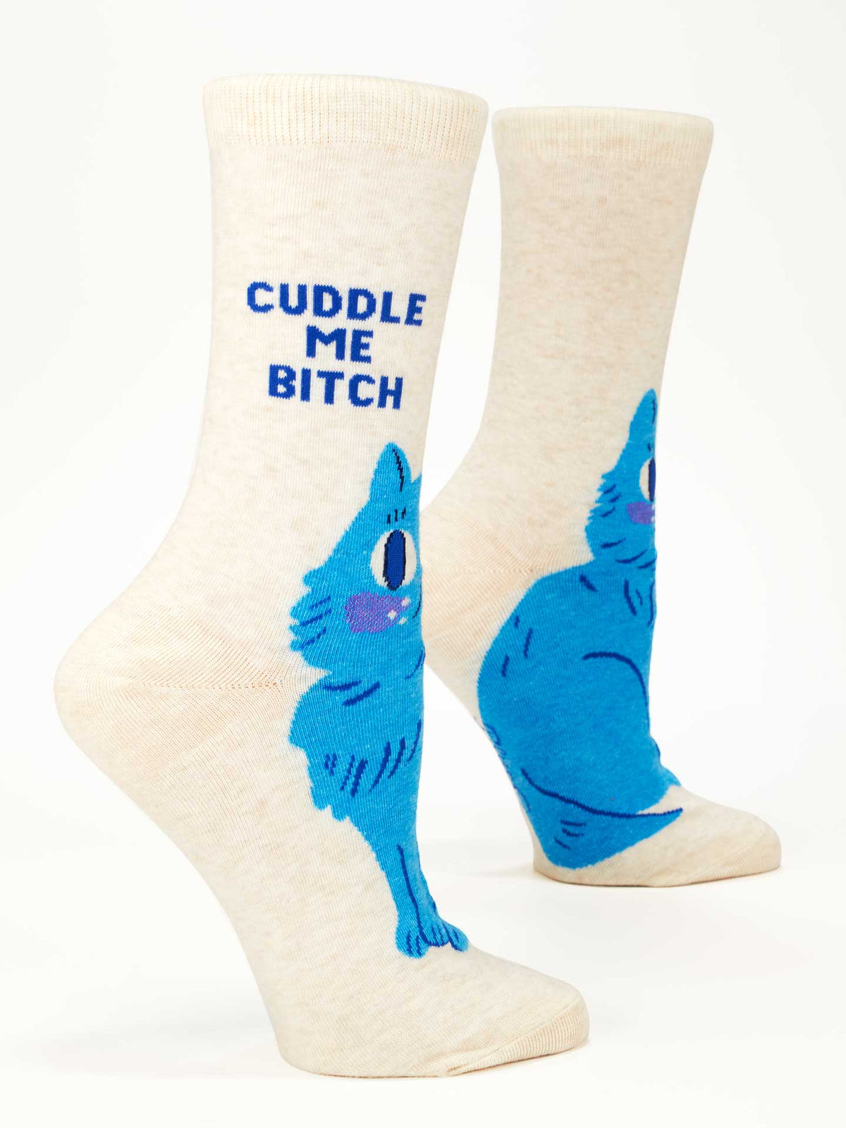 Womens Crew Socks - Cuddle Me Bitch