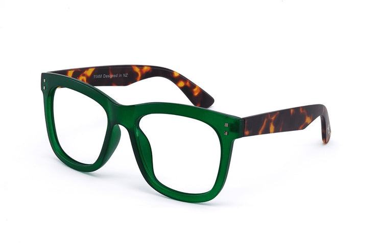 11am Reader Glass - Green