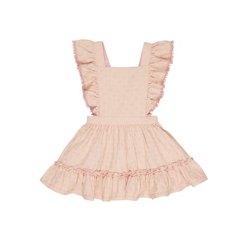 Daisy Reversible Bib Dress - Dusty Rose + Sunkiss Was $85 Now