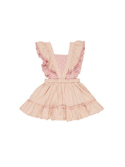 Daisy Reversible Bib Dress - Dusty Rose + Sunkiss Was $85 Now