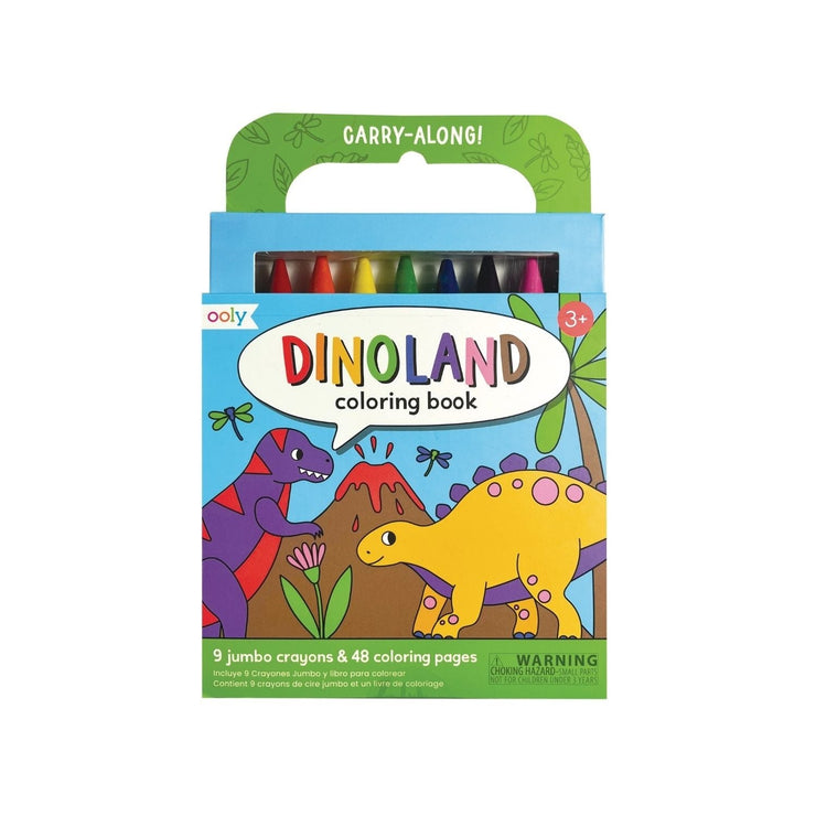 Dinoland Carry Along Colouring Book & Crayon Set