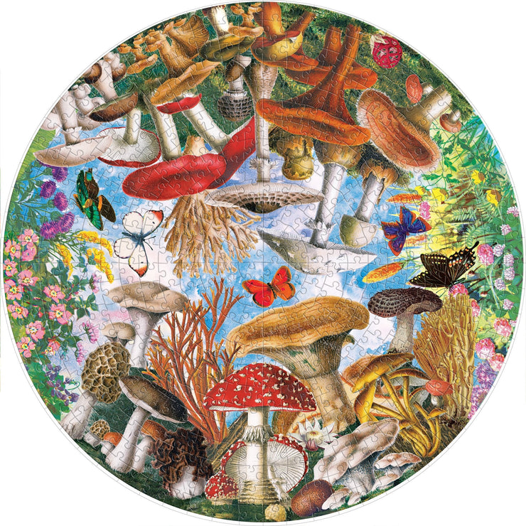 500 Piece Puzzle - Mushrooms & Butterflies