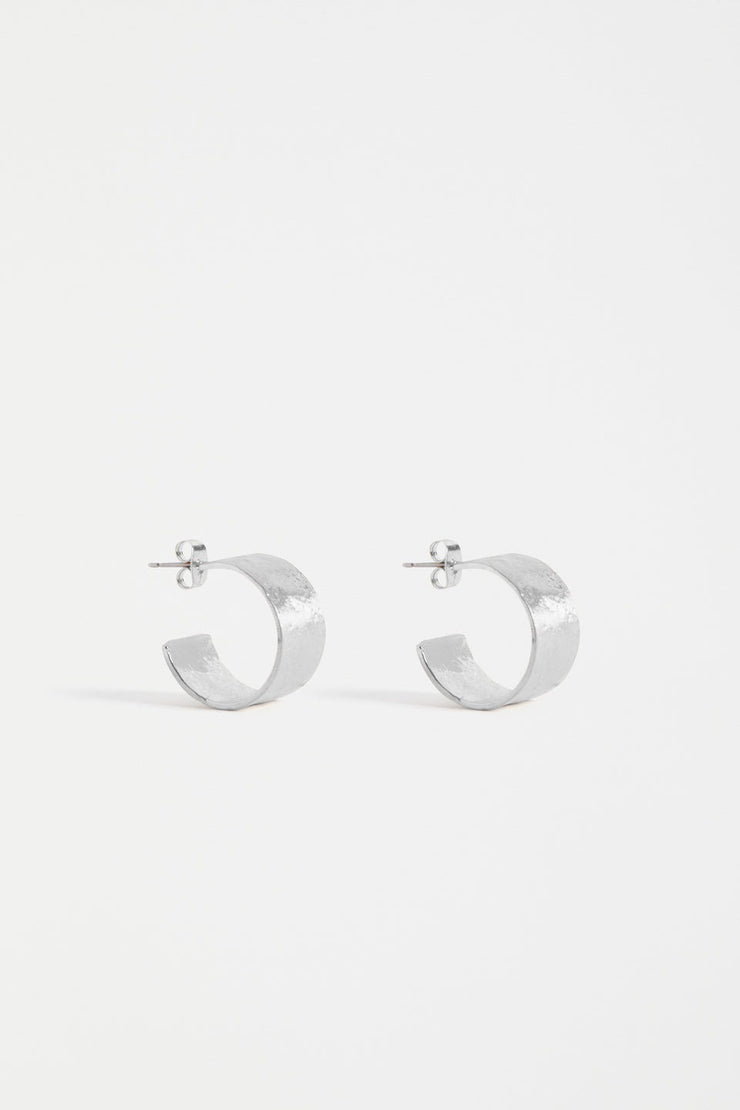 Elk Gild Hoop Earrings - Silver