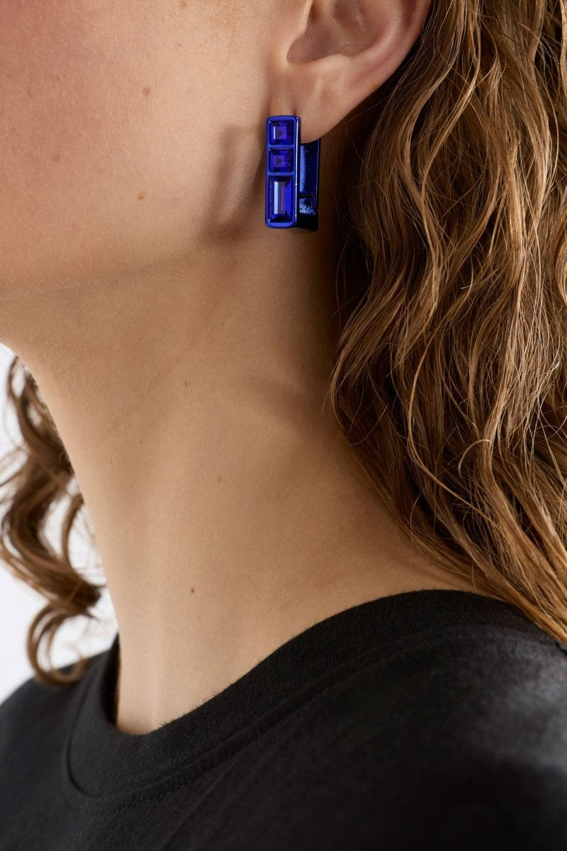 Elk Jilsa Small Hoop Earrings - Navy