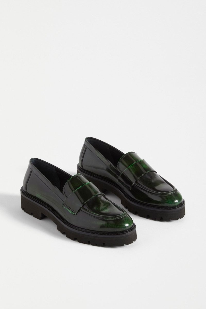 Elk Tirstta Platform Loafer - Dark Green