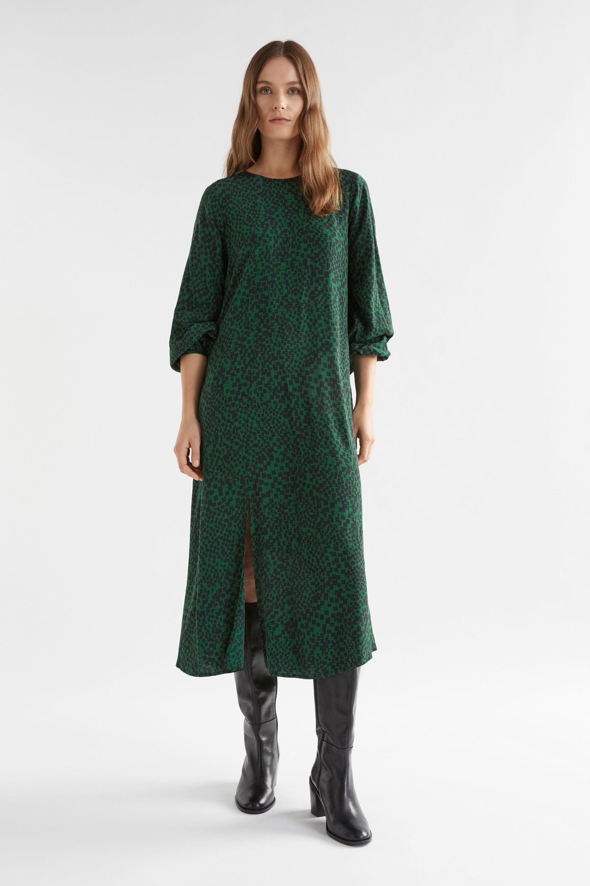 Elk Dega Dress - Green Sinda Print  Last Sizes Was $369 Now