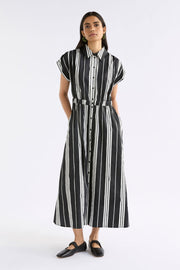 Elk Reza Shirt Dress - Fez Print Black