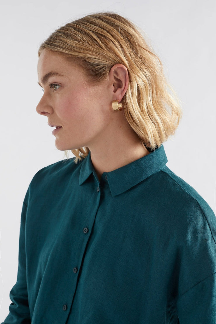 Elk Gold Gild Hoop Earrings - Gold