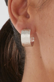 Elk Gild Hoop Earrings - Silver