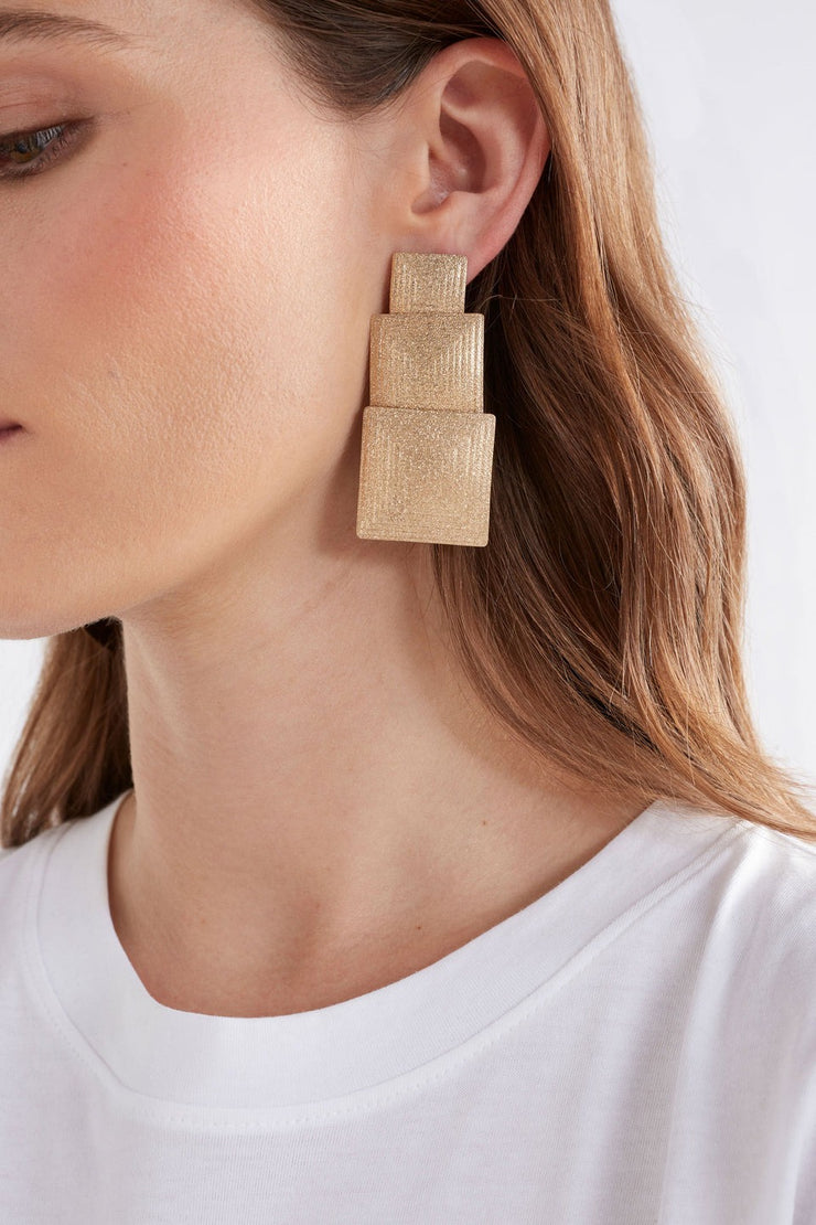 Elk  Metri Drop Earrings - Gunmetal