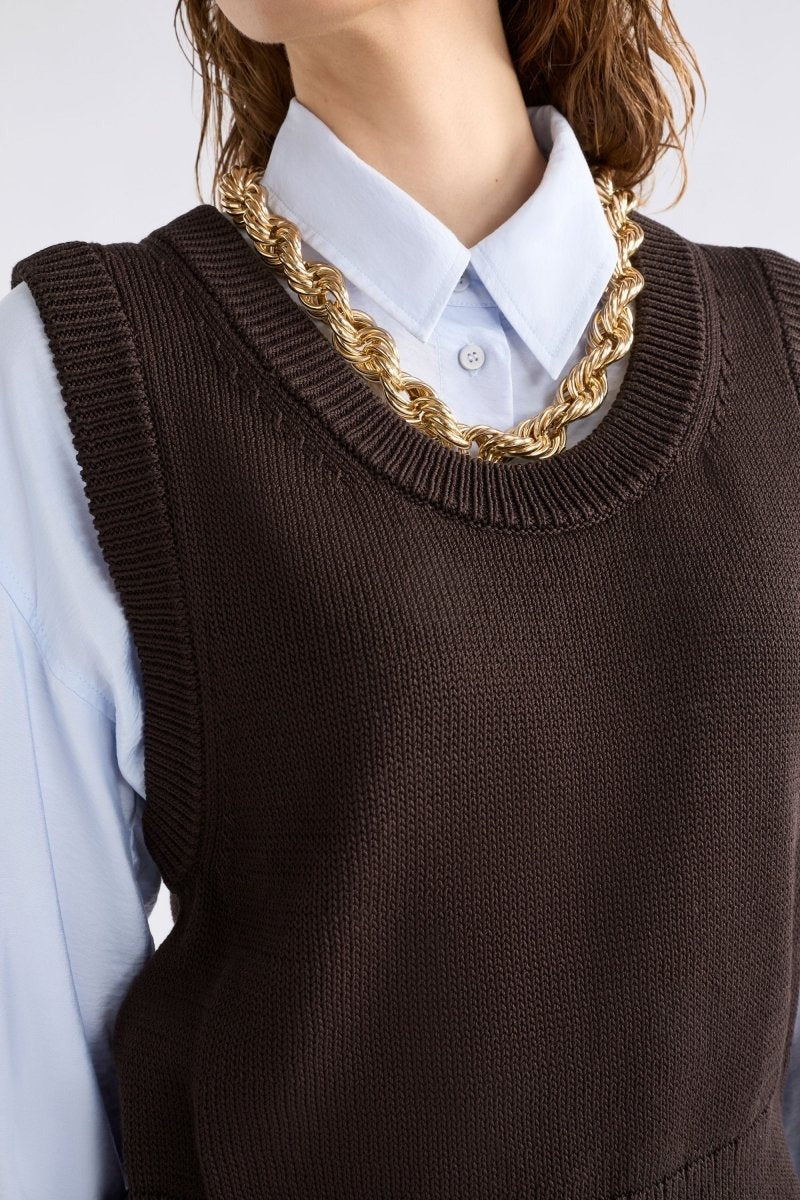 Elk Mikkel Vest - Chocolate Was $199 NOW