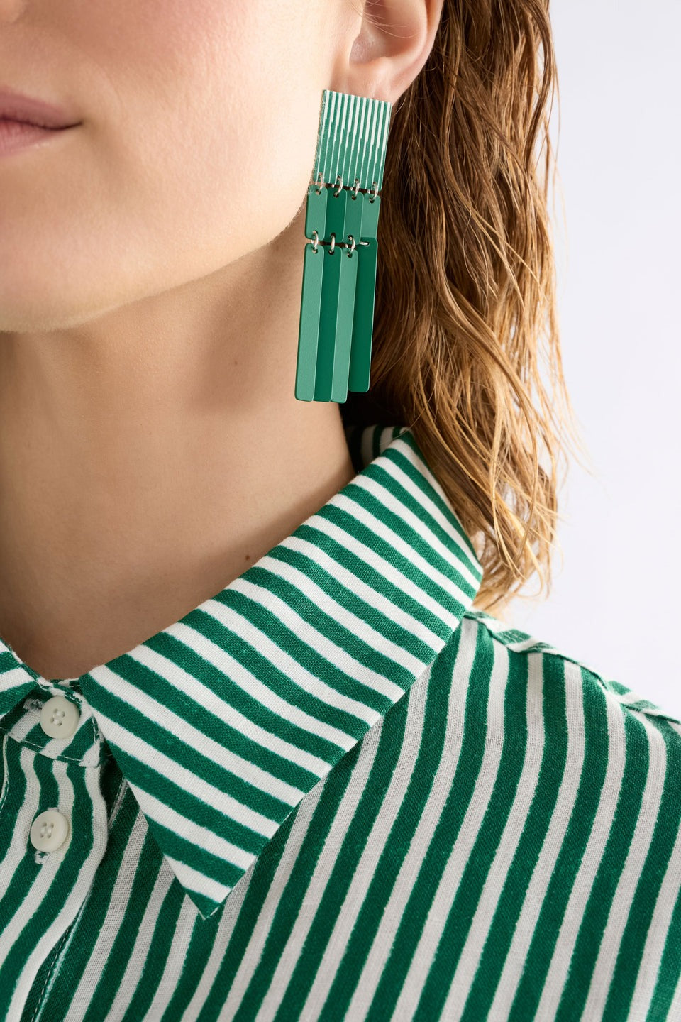 Medden Drop Earrings - Verdant Ortler Print