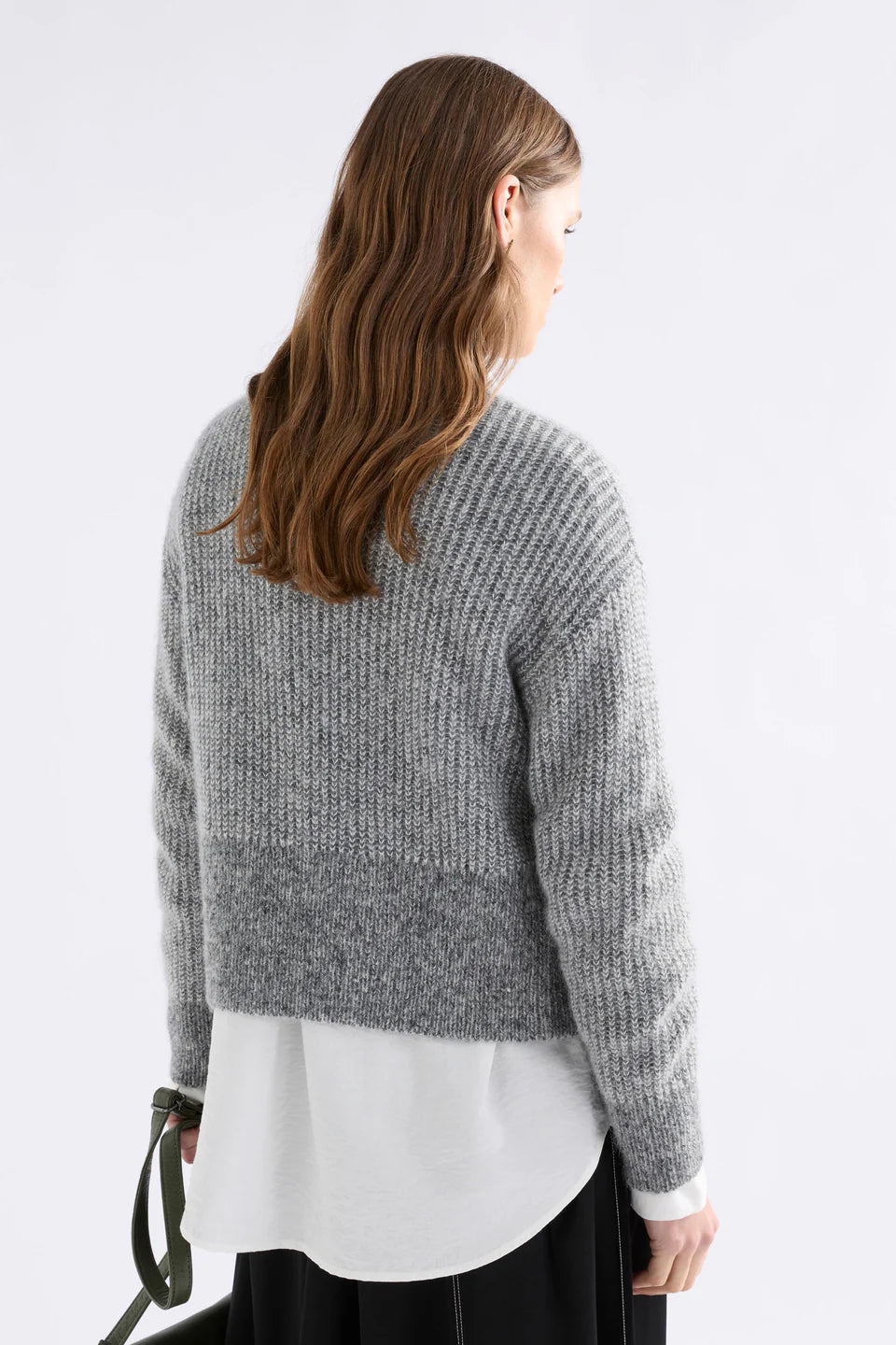 Elk Aleph Cardigan - Mid Grey Melange Was $359 Now
