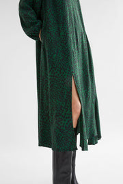 Elk Dega Dress - Green Sinda Print