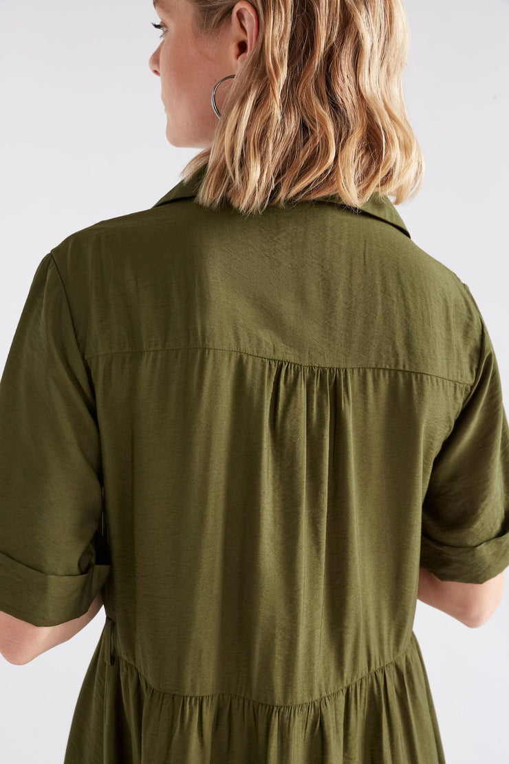 Elk Eine Shirt Dress -Bright Olive