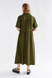 Elk Eine Shirt Dress -Bright Olive