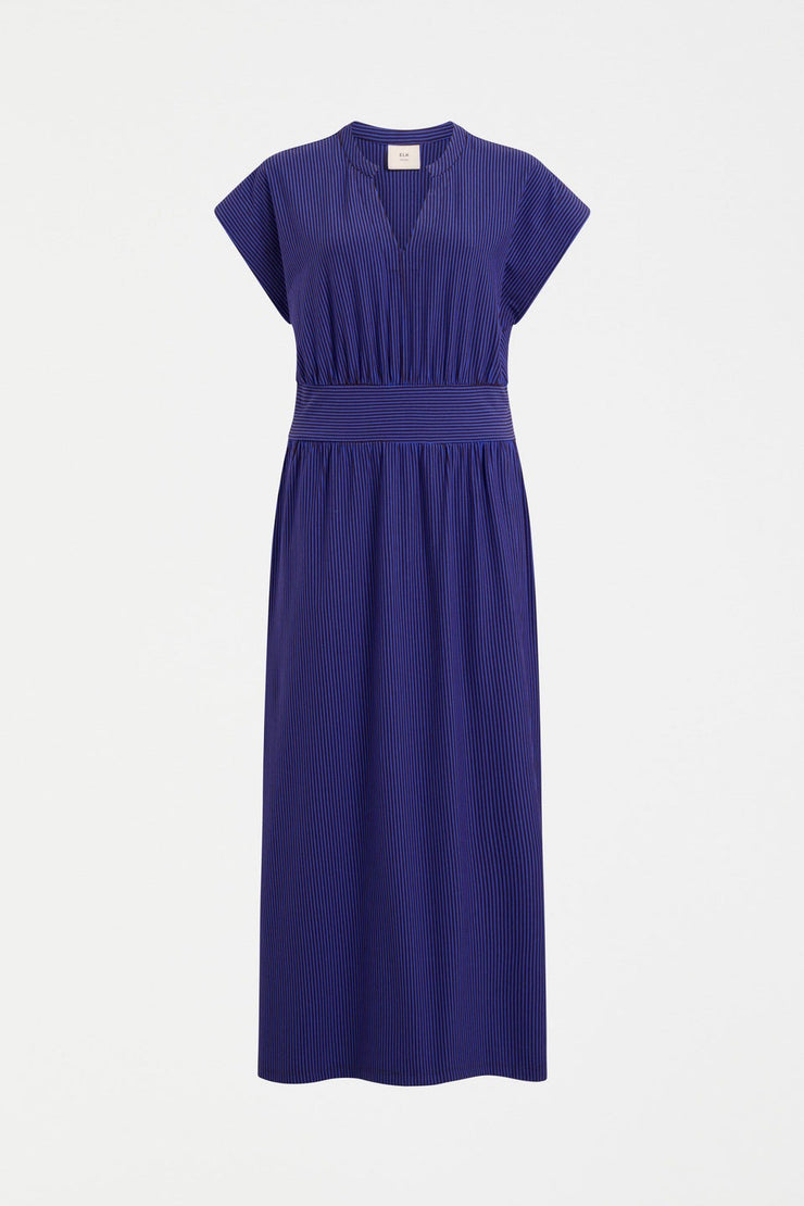 Elk Evve Dress - Chocolate/Cobalt