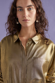 Elk Luche Shirt - Gold Metallic - Last One Was $259 Now