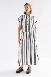 Elk Reza Shirt - Fez Print White