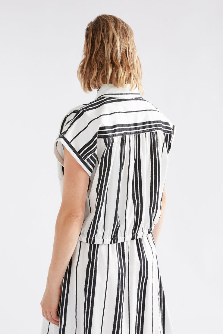 Elk Reza Shirt - Fez Print White