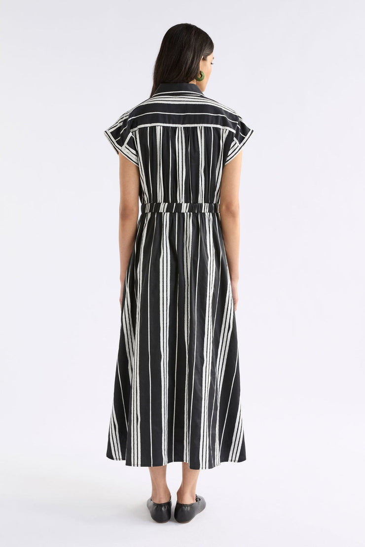 Elk Reza Shirt Dress - Fez Print Black