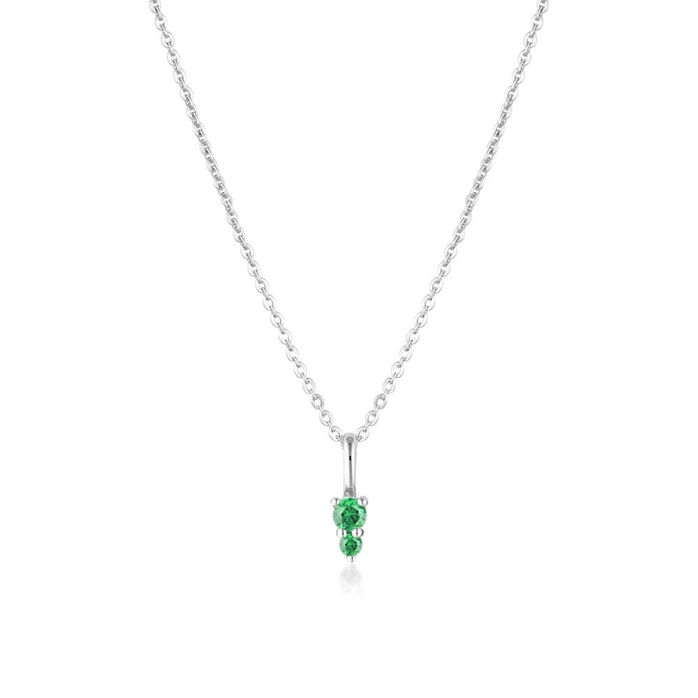 Sterling Silver Binary Gemstone Necklaces