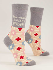 Womens Crew Socks - Emergency Contact Person