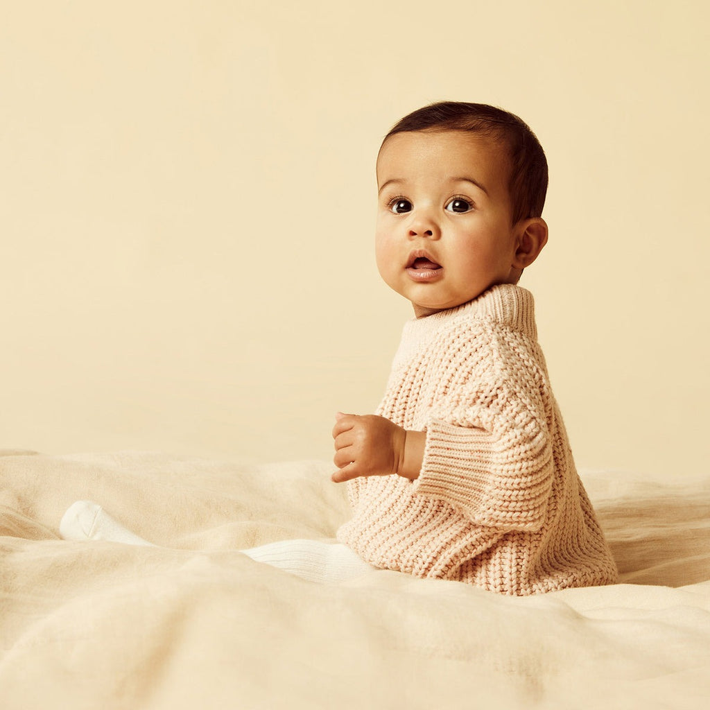 Organic Knitted Jumper - Fairy Floss Last One Was $75 Now