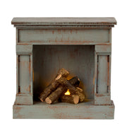 Maileg Miniature Fireplace - Light Blue