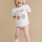 Smile Floral Legging - Dusty Rose Were $60 Now