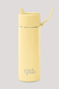 Frank Green 20oz Bottle - Buttermilk w Flip Straw Lid
