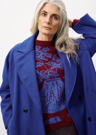 Delphina Coat - Electric Blue Was $579 Now