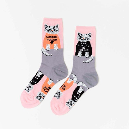 Womens Socks - Future Is Feline