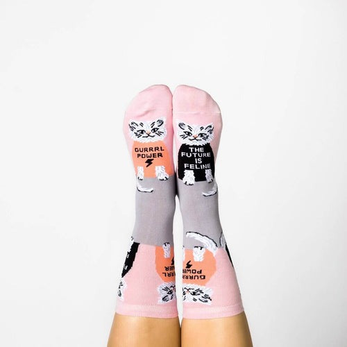 Womens Socks - Future Is Feline