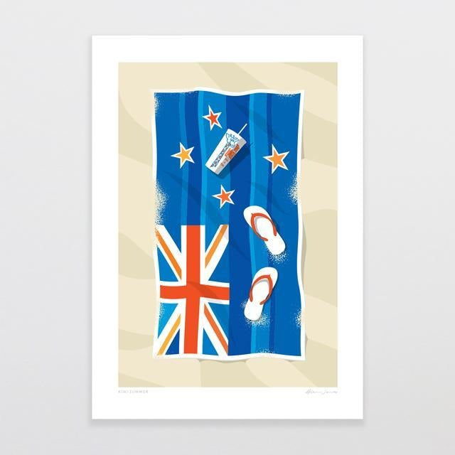Glenn Jones Print - Kiwi Summer